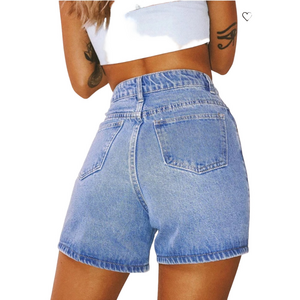 PRINCESS POLLY The Swala Denim Shorts 5 Pocket Mid Blue Size US 4